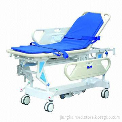 Transfer stretcher cart, advanced controlled brake system, CE and ISO 9001 certified